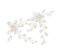 GAROZATION Hebillas para Zapatos de Perlas y Cristales, Accesorio Delicado de Aleación Plateada, Decoración para Novia y Uso Diario en Zapatos Planos, Tacones y Sandalias, Accesorio Elegante