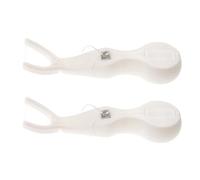 GAROZATION Hilo Dental Reutilizables para Cuidado Bucal en Casa Completo 2 Palitos en Forma Soporte de Nylon Abc y Viajes
