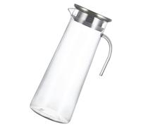 GAROZATION Jarra de Agua Helada Acrílica Transparente de 1,2 Litros con Tapa de Acero Inoxidable, Recipiente para Bebidas Frío Adecuado para Restaurante, Bar y Hogar