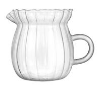 GAROZATION Jarra Espumadora de Leche de Vidrio de Alta Borosilicato de 370ml Diseño de Boquilla para Cocina Elegante y Gran Visibilidad