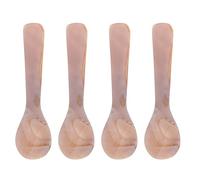 GAROZATION Juego de 4 Cucharas de Concha Natural para Café y Postre, Cucharitas Pequeñas Decorativas y Prácticas Diseño Elegante para Uso en Hogar y Eventos