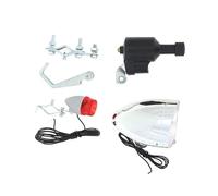 GAROZATION Juego De Luces para Bicicleta con Dinamo Faro Delantero y Luz Trasera Incluye áquina De Moler y Clip De para Seguridad Nocturna En Ciclismo