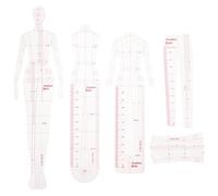 GAROZATION Juego de Regla de Diseño Humanoide para Costura, Plantilla Curva de Plástico para Corte y Medición en Diseño de Ropa Femenina
