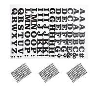 GAROZATION Letras de Vinilo de Transferencia Térmica para Ropa y Sombreros, 4 Piezas Negras Resistentes al Desgaste, Ideales para Manualidades y Decoración DIY