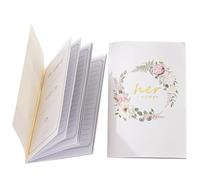 GAROZATION Libros de Votos de Boda para Él y Ella, 2 Libros para Juramento Matrimonial Diseño Floral, Papel Duradero para Fiestas y Regalos Románticos