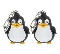 GAROZATION Llavero Luminoso y Sonoro de Pingüino 2 Piezas en Plástico y Metal Diseño Único Luces LED y Sonido para Colgar en Bolso o Mochila
