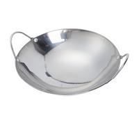 GAROZATION Olla de Acero Inoxidable y Diseño de Superficie Lisa Sartén Redonda Doble Asa Alta Tolerancia a para Cocina Adecuado para Preparar Mariscos