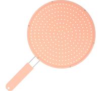 GAROZATION Pantalla Antisalpicaduras para Cocinar Rejilla de Acero Inoxidable y Silicona, Tapa Filtro Antiaceite Asa Antiescaldadura, Cobertura de Red para Olla, Herramienta Color Aleatorio