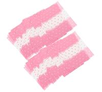 GAROZATION Papel de Obsequio para Embalar Azúcar 500 Piezas Rosa Borde de Encaje, Papel para Envolver Dulces y Manualidades, Celofán Decorativo para Scrapbooking y Bricolaje