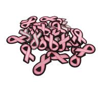GAROZATION Parches de Tela Bordados Extraíbles Poliéster 40 Rosa para Concienciación Cáncer de Mama para Ropa en Campañas de Recaudación