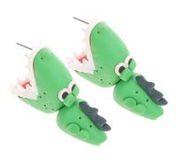GAROZATION Pendientes Color Verde de Arcilla Polimérica Creativos Acabado Contemporáneo, Joyas para Orejas para Mujer y Niña Ideales para Trabajo y Compras