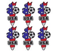 GAROZATION Pin Conmemorativo Copa Mundial 2026 de Aleación Ligera y Elegante, Paquete de 6 Piezas para Regalar a Fanáticos del Fútbol y Decorar Bufandas o Bolsas