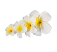 GAROZATION Pinzas de Flor Hawaiana para Cabello Mujer y Niña 4 Piezas de Espuma Diseño Tropical para Fiesta Luau y Verano