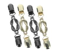 GAROZATION Pinzas para Cárdigan Vintage para Mujer, Clips para Suéter y Chal, 4 Piezas (2 Negro Cañón 2 Oro Antiguo), Accesorios para Cierre de Prendas y Broches para Capas