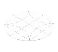 GAROZATION Regla de Patchwork Acrílica Redonda 5 Pulgadas Herramienta de Costura DIY para Cortar Telas Plantilla Profesional para Manualidades de Acolchado y Costura