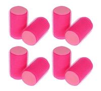 GAROZATION Rizadores de Esponja Autoadhesivos para Mujer 8 Piezas en Color Rosa Fucsia Suaves y Ligeros Ideales para Rizar Cabello Seco o Mojado y Peinados Temporales