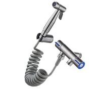 GAROZATION Rociador de Bidé y Multipropósito de Acero Inoxidable Juego de 4 Piezas Cabezal Pulverizador Fácil de Instalar Color Aleatorio para Inodoro para Higiene Personal