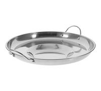 GAROZATION Sartén Plana Antiadherente de Acero Inoxidable Color Plata Aislamiento Térmico Adecuado para Cocinar Platos Pequeños y Saludables