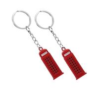 GAROZATION Set de 2 Llaveros de Cabina Telefónica Turística de Londres en Aleación Resistente, para Uso Diario y Obsequio de Recuerdo en Viajes