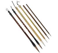 GAROZATION Set de 6 Pinceles de Caligrafía China Tinta, Madera y Nylon, Fácil Absorción de Humedad y Punta Que No Se Abre para Pintura Artística y Dibujo