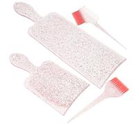 GAROZATION Set de Teñido para Cabello Paleta, Cepillo y Peine para Mechas, Kit Profesional Reutilizable para Salón y Uso Doméstico, Accesorios Compactos y Ligeros para Tinte de Cabello