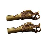 GAROZATION Silbato De Cobre De Emergencia Cabeza De Dragón, Juego De 2 Unidades, Portátil y Ligero Para Supervivencia Al Aire Libre y Actividades Deportivas