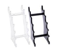 GAROZATION Soporte Expositor de Maquillaje Negro de Plástico para Pinceles de Uñas y Brochas, Ahorro de Espacio, Adecuado para Uso en Casa o Tiendas, Paquete de 2 Piezas