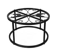 GAROZATION Soporte para Plato de Alimentación de Pollos, Comedero y Bebedero para Pollos de Hierro Negro, para Gallinero y Aves de Corral, Fácil de Limpiar y Ahorra Espacio