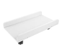 GAROZATION Soporte Rodante para Torre de Ordenador Ruedas Freno, Bandeja de Color Claro para PC de Escritorio, Base Móvil para CPU Debajo del Escritorio, Carrito para Ordenador Oficina
