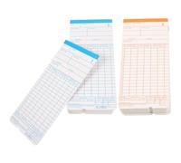 GAROZATION Tarjetas de Asistencia para Oficina Doble Cara, Papel para Tarjetas Trabajo, Juego de Hojas para Control Horario Laboral, Material de Oficina Práctico y Resistente