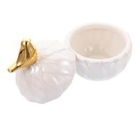 GAROZATION Tarro de Cerámica Blanco para Joyas y Dulces Textura Delicada y Forma Hermosa, Contenedor Fuerte para Decoración del Hogar y Almacenamiento Duradero