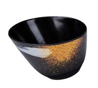 GAROZATION Tazón para Servir Ensalada Tipo Buffet de Negro Boca Oblicua, Resistente al Agua y Fácil de Almacenar para Cocina y Snacks