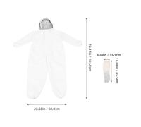 GAROZATION Traje de Apicultor Ventilado de Algodón con Guantes Protección Completa para Hombres y Mujeres Ropa de Apicultura Transpirable para Primavera Verano y Otoño