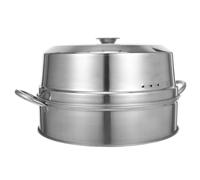GAROZATION Vaporera de Acero Inoxidable con Tapa, Cesta de Vapor para Cocinar Dim Sum, Verduras y Carne, Acero Inoxidable Resistente y Distribución del Calor