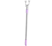 GAROZATION Varilla Telescópica para Tender Ropa de Acero Inoxidable Barra Extensible Tenedor de Aluminio Púrpura Poste Ajustable para Colgar Ropa en Hogar y Balcón Accesorios para Secado