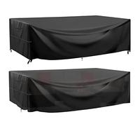 GARPROVM Funda para Muebles de JardínImpermeable, Cubierta Exterior de Tela Oxford para Conjuntos de Sofá y Mesa de Exterior, Protección contra Lluvia y Polvo para Mobiliario de Patio (230x165x80cm)