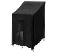 GARPROVM Funda para sillas de jardín, Funda Protectora para sillas apilables, Resistente al Invierno Tela Oxford Impermeable para sillas de jardín sillas de Patio (Negro, 64 x 85 x 120cm)