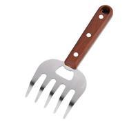 Garra de freno de carne con mango resistente al calor, 18,9 x 7,7 cm, carne de cerdo con acero inoxidable, garras de carne, fácil de limpiar, para pollo, carne de res, barbacoa, cocina, restaurante