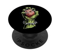 Garra de monstruo sosteniendo un globo ocular ensangrentados PopSockets PopGrip Adhesivo