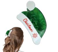 Garra de sombrero de Navidad - Festive Holiday Hair Claw Clip, dibujos animados Santa Hat Shape | Strong Hold Bun & Ponytail Hair Clip para las mujeres, Cute Travel Hairs Accessory, Party & Daily Use