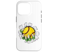 Garra Softball Bola de béisbol Dragón Monster Hand Carcasa para iPhone 16 Pro