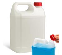 Garrafa bidón plástico 5 litros, Apto Para Uso Alimentario Y Químico, Homologado para transporte ADR de mercancías peligrosas, 13 cm ancho x 18 cm largo x 29 cm alto, 1 Unidad