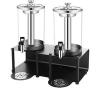 garrafa de agua Dispensadores de bebidas de 8L for fiestas, dispensador de bebidas con soporte, zumo frío comercial for cerveza, limonada bebidas(2 head)
