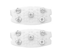 Garras De Hielo - 2 Piezas Crampones Antideslizante Senderismo | 2 Piezas Crampones | Puntas Zapato Nieve Invierno | Seguridad Caminando Pesca Al Aire Libre Correr Trabajo