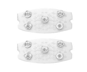 Garras De Hielo - 2 Piezas Crampones Antideslizante Senderismo | 2 Piezas Crampones | Puntas Zapato Nieve Invierno | Seguridad Caminando Pesca Al Aire Libre Correr Trabajo