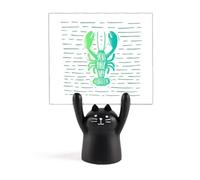 Garras de langosta enorme Art Deco Fashion Memo Holder Cartoon Black Cat Stand Decoración