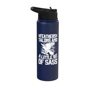 Garras de plumas y un poco de cetrería atrevida Stainless Steel Insulated Water Bottle