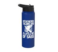 Garras de plumas y un poco de cetrería atrevida Stainless Steel Insulated Water Bottle