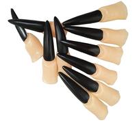 Garras de uñas Uñas postizas 10PCS Anillos de garras de flecha Puntas de los dedos de las uñas de cosplay Accesorio de fiesta de Halloween Garras de bruja Armadura dedo Uñas de vampiro góticas Garras