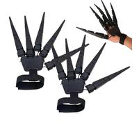 Garras para Dedos, Extensiones De Dedos Articuladas | 2 Guantes Extensores De Dedos para Halloween - Garras del De Halloween, Dedos De Calavera Usables, Mano De Garra De Hueso De Esqueleto Ater